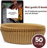 Nimma Airfryer Bakpapier - 50 Stuks - Wegwerpbakjes voor Airfryer XL en XXL - Incl. E-Book - 20cm