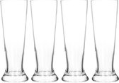 4x Bierglazen smal 370 ml - Glas voor bier 4 stuks