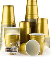 100 American Gold Cups - 500ml Gouden Party Bekers - Original  Beer Pong
