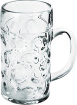 Oktoberfest 1x Bierpullen/bierglazen halve liter/50 cl/500 ml van onbreekbaar kunststof - 0,5 liter pullen - Bierfeest/Oktoberfest pul - Bierpul glazen