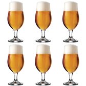 Libbey Munique bierglas - 260 ml / 26 cl - Set van 6 - Op voet - Functioneel design - Hoge kwaliteit