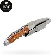 Bar Essentials® Heavy Duty Kelnersmes met gesleufde groef - Giftbox - Cadeau - Kurkentrekker wijn - Wijnopener - Sommelier - Sommeliersmes