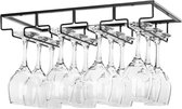 Ophangrek Wijnglazen - Wijnrek - Ophangrek - Glazenrek - Wijn Glas Rek - Wijnglas Houder - Wijnglazenhouder - Wijnglazen organizer - glasophangrek - Wijnglas Rek - Bar, Keuk - Zwart