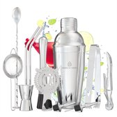 Cocktail Set - 12 Delige Cocktail Shaker Set - RVS Cocktailset Incl. Receptenboek - 750ml