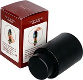 Zwarte Wijnstopper Vacuüm - Wijnstopper met ingebouwde vacuümpomp - De perfecte luxe flessenstop