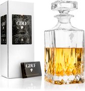 GDLF® Luxe Vintage Whiskey Karaf Gemaakt van Hoogwaardig Kristal  | Whiskey Set | Peaky Blinders | Kristallen Karaf voor Whiskey, Gin, Wodka, Likeur, Wijn & Rum | 800 ML | Kado Man | Cadeau Voor Man | Sinterklaas Cadeautjes