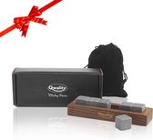 Whiskey Stones Set - Whisky Stenen - Luxe Cadeau Set Man Vrouw - Herbruikbare ijsblokjes – Qwality