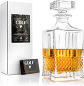 GDLF® Kristal Whiskey Karaf Superior Gemaakt van Hoogwaardig Kristal | Whiskey Set | Kristallen Karaf voor Whiskey, Gin, Scotch, Rum, Likeur, Bourbon & Wodka | Peaky Blinders | Cadeau Voor Man & Vrouw | Sinterklaas Cadeautjes