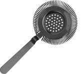 Krumble Cocktailzeef - Cocktail strainer - Zeef - Heerlijke cocktails serveren - Cocktailzeven - Metaal - Diameter 10 cm - Donkergrijs