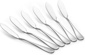 Set van 6 botermesjes - Smeermessen - Kleine mesjes voor tapas - 14.5cm - RVS - Zilver