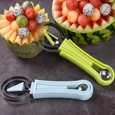 Toolsformen-Meloensnijder-Fruitsnijder-Fruitdecoratie-Fruitfun-Meloenbolletjes-fruit-mesje-2 sets