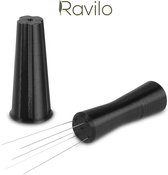 Ravilo® WDT tool compact met 5 naalden - Espresso distributie tool - Weiss Distribution Technique - WDT Distribution tool