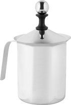 Kinghoff® - Melkopschuimer Handmatig - RVS - 800 ml - Vaatwasserbestendig - Barista - Melkkan - Hittebestendige bodem - Inductie