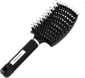 Dermarolling Anti klit haar borstel | Ontwarrende Nylon borstel | Professionele haar borstel | Haardroger | Verzorging | Borstel | Brush | Geschikt voor alle haartypes | Massage borstel | Kappers borstel | Haargroei | Hoge kwaliteit | Zwart