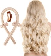 Heatless Curls 4-delig - Krulspelden - Haarrollers - Krullen Zonder Hitte - Krullers - Haar Rollers Zelfklevend - Haarkruller Champagne - Sinterklaas Cadeautjes - Kerstcadeau - Kerst Cadeau - Vrouwen