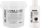 [Combo] Showtime Ultralight Blondeerpoeder (500gram) + Showtime Oxidant Creme Peroxide 9% - (1000ml)