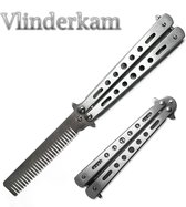 Vlinderkam - Stiletto kam - Vlinder trainer - Vlindermes trainer - RVS -