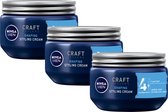 NIVEA MEN Styling Cream Haargel - Gel - 3 x 150 ml - Voordeelverpakking