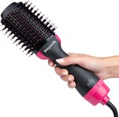 LifeGoods 3-in-1 Föhnborstel Rond - Keramische Magic Brush - Lang/Kort/Stijl/Krullen - 1000W - Zwart