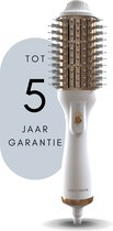 AGERMANN 4-in-1 Föhnborstel - Keramische Magic Brush - Lang/Kort/Stijl/Krullen - 1200W - Wit