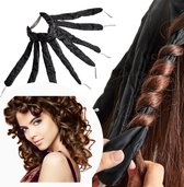 Nieuwste Krulspelden Zwart - Heatless Curls 4-delig - Haarrollers - Krullen Zonder Hitte - Krullers - Haar Rollers Zelfklevend - Haarkruller zwart