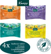 Kneipp badbruistabletten- 4x 80 gram:  Lindebloesem, Arnica, Lavendel en Eucalyptus