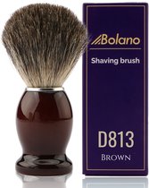 Bolano® Premium Duurzaam Scheerkwast Brown Wood - Klassiek scheerkwast voor mannen en vrouwen - 100% Natuurlijk soepel haar voor een optimale verdeling