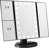Spiegel met LED verlichting - Make-upspiegel - Zwart