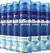 Gillette Series Sensitive Cool Scheergel Mannen - Voordeelverpakking 6 x 200 ml