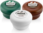 Proraso Trio ( groen - wit - rood ) Scheerzeep