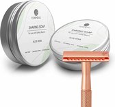 Cosmeau Scheerzeep Aloe Vera XL voor Safety Razors voor Vrouwen - Glad en Irritatievrij Scheren - Shaving Soap Bar Cosmo Cosmeo