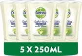 Dettol Handzeep No Touch Navulling - Antibacterieel - Aloe Vera - 250 ml x5