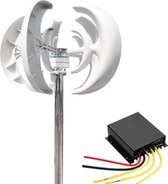 Rantos - Windturbine - Generator - Windmolen - Windmolen Generator - 5 Bladen - 12V 400W - Inclusief Controller - Wit