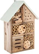 Insectenhotel - Insectenhuis - Bijenhotel - Middelgrote Versie - Natuurlijk - Tuindecoratie - Wanddecoratie - Cadeau - Mintgroen