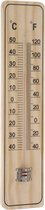 Binnen/buiten thermometer hout 22,5 x 5 cm - Temperatuurmeters