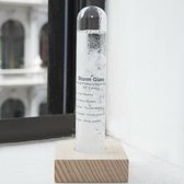 Kikkerland Stormglas - Barometer - Mooie manier om het weer te voorspellen - Weersvoorspeller - Incl. houten standaard