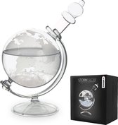 MikaMax Storm Globe – Stormglas – Barometer – Weerstation - Weervoorspeller - Wereldbol - Stijlvol Design - ⌀20cm