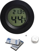 Tool Meister TM2 - Thermometer & Hygrometer - Luchtvochtigheidsmeter voor Binnen/Koelkast - Zwart - Incl batterijen