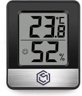 Ease Electronicz Hygrometer - Luchtvochtigheidsmeter - Digitaal Weerstation - Vochtigheidsmeter - Thermometer voor Binnen - Inclusief batterij