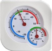 Thermometer/Hygrometer Analoog - Analoog Thermometer en Hygrometer in 1 - Binnen en Buiten – wit
