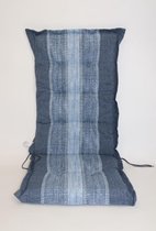 Madison Tuinstoelkussen hoge rug 50x123 cm Denim stripe blue le sud
