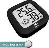 Ease Electronicz Hygrometer - Weerstation - Luchtvochtigheidsmeter - Thermometer Voor Binnen - Incl. Batterij en Plakstrip