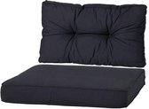 Madison Luxe/Florance Loungekussens | Basic Black | 60x60 + 60x43cm