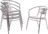 Bolero Stapelbare Aluminium Horeca Stoelen - 4 Stuks