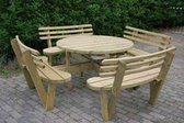 Rockwood® Rugleuning Picknicktafel Rond 1.20m