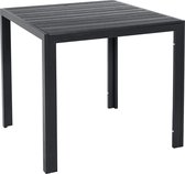 Polaza® Tuintafel - Vierkant - Tuintafels - Buitentafel - Tafel - Eettafel - Tafels - Tuinmeubel  - 75x75x72 cm - Aluminium - Grijs