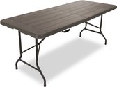 Rijoka Inklapbare Picknicktafel Klaptafel Vouwtafel | Met Unieke Houtlook Design | 75 x 180cm | Taupe