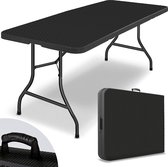 Sens Design tuintafel kunststof - campingtafel inklapbaar - zwart