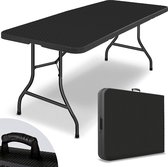 Sens Design tuintafel kunststof - campingtafel inklapbaar - zwart