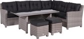 Garden Impressions Jaru lounge dining set grijs incl. 2 krukjes rechts